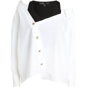MAJE  Asymmetric Trompe-L'oeil Shirt